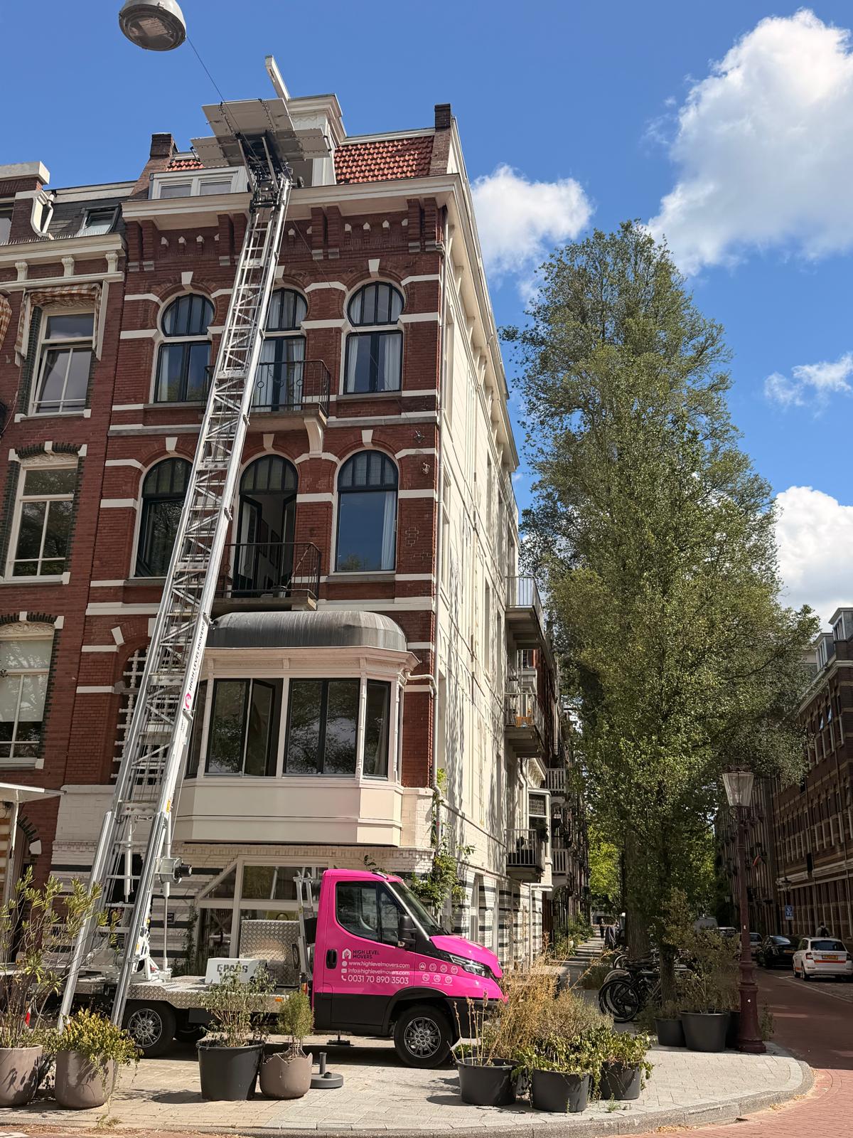 Verhuislift in actie
